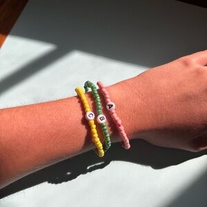 Customized letter/ word bracelet. Message for customization:)